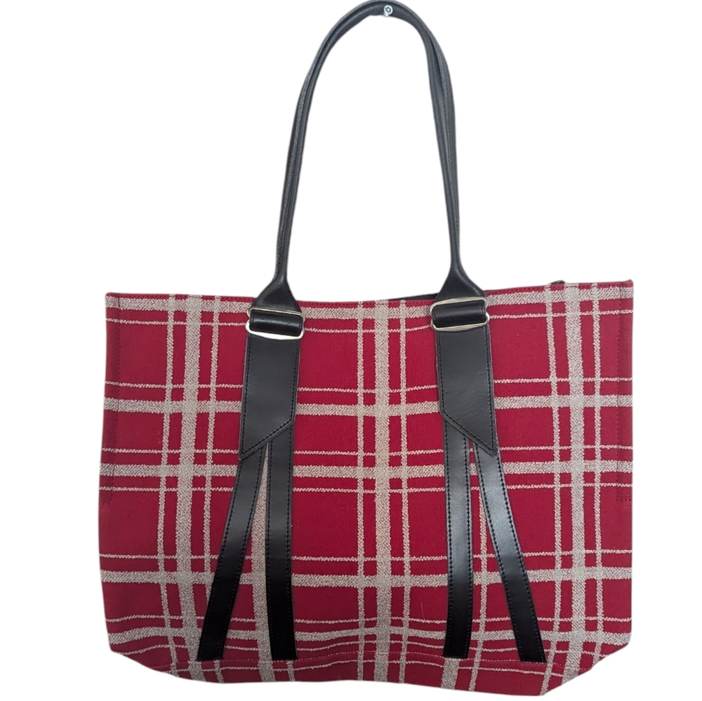 Jack Gomme Red Plaid Women's Tote Bag